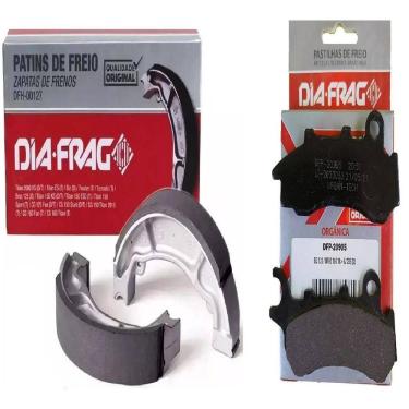 Imagem de Kit Patim Lona De Freio 0.25 Moto + Pastilha Honda Pcx 150 2019 A 2020