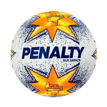 Imagem de Bola Futebol Penalty Asa Branca R2, Branco, Azul, Laranja