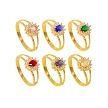 Imagem de Anel Formatura Feminino De Moeda Antiga Banhado A Ouro 18k (ROXO, 22)