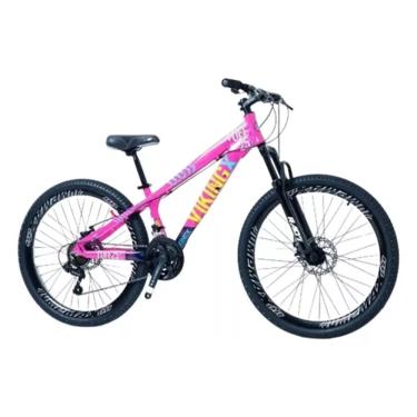 Imagem de Bicicleta Vikingx  Aro 26 Câmbios Shimanos 21V Rosa Azul 