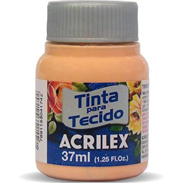 Imagem de Acrilex Fosca Tinta para Tecido, Crème (Pêssego), 12 x 37 ml
