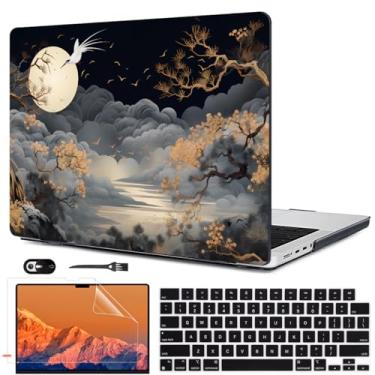 Imagem de LCMOCICO Capa rígida de plástico padrão para MacBook Pro de 16 polegadas M4 MacBook Pro de 16 polegadas 2024 2023 2022 2021 A3186 A3403 A2991 A2780 A2485 M4 M3 M2 M1 Pro/Max Chip. 24, maré Ilustração