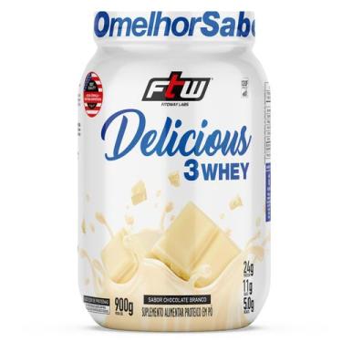 Imagem de Delicious 3 Whey Proteína Hidrolisada Concentrada E Isolada Pote 900g 