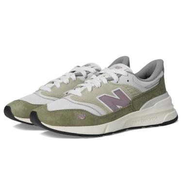 Imagem de New Balance Tênis unissex adulto 997r, Olivina escura/sal marinho/vinho gelado, 11.5 Women/10 Men