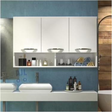 Imagem de Armário Aéreo 3 Portas Parede Suspenso Cozinha Lavanderia - ClickForte