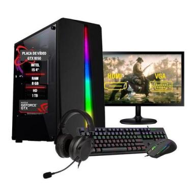Imagem de Pc Gamer Completo Intel I5 4º Geração Gtx 1050 8Gb Hd 1Tb - Tech Fusio