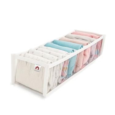 Imagem de Colmeia Organizadora de Calcinhas Cuecas Roupas Íntimas Tamanho PP 10x30x8,5cm com 10 Divisórias Organizador de Gavetas