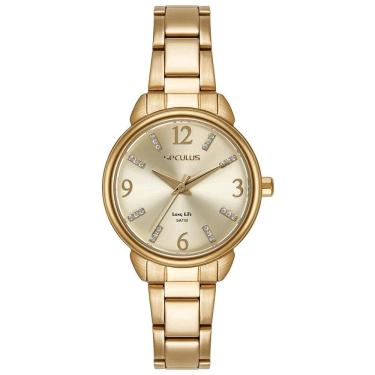 Imagem de Relógio Seculus Feminino Ref: 44290lpsvda1 Casual Aço Dourado