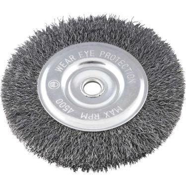 Imagem de Escova Circular Aço Carbono Ondulada  6"x1/2"x1/2" Vonder