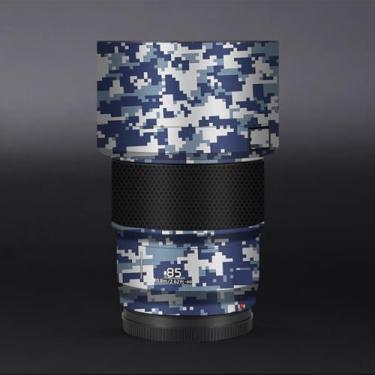 Imagem de Adesivo antiarranhões para câmera 85 1.8 Película protetora para Panasonic Lumix S 85 mm F1.8 S (camuflagem digital azul marinho)