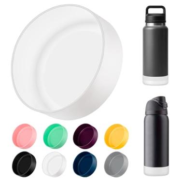 Imagem de Bluwing Bota de silicone para garrafa YETI Rambler de 740 ml, capa protetora de silicone para Owala 947 ml, manga inferior antiderrapante, BPA (transparente)