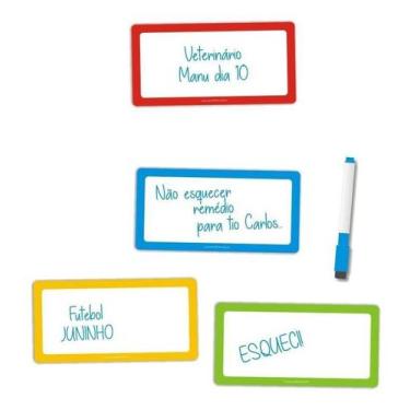 Imagem de Kit 4 Ímãs De Geladeira Planner Porta Recados 02 - Micro Oficina