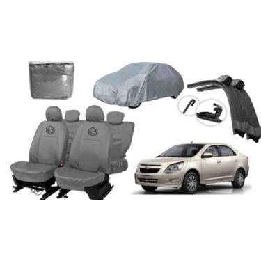 Imagem de Conjunto capa couro cinza + limpador brinde - iron tech