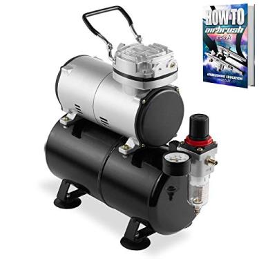 Imagem de Compressor de ar portátil Airbrush Oil-less 3L Tank 1/5 HP