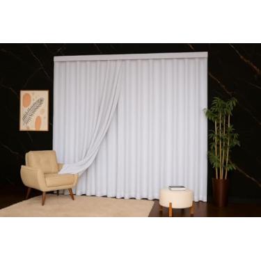 Imagem de Cortina Blackout Com Linho 8,00x2,40 Trilho Suiço