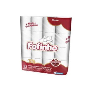 Imagem de Papel higiênico fofinho folha dupla c/32 - fofinha