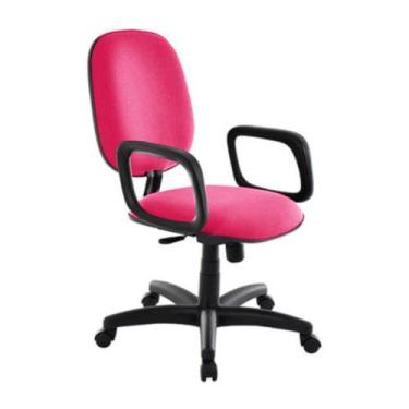 Imagem de Cadeira Diretor Para Escritório Com Braços Linha Uno Rosa - DESIGN OFF