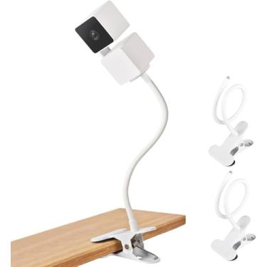 Imagem de Pacote com 2 suportes flexíveis para câmera Wyze Cam Pan V3 interna/externa, Wyze Cam Pan V2, Wyze Cam V4/V3/V2, Wyze Cam externa, suporte de montagem de monitor pescoço de ganso para bebês, sem