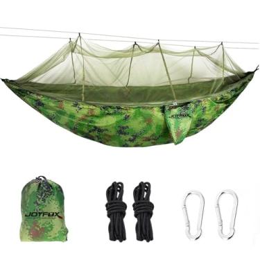 Imagem de JOYFOX Rede De Dormir Camping Construção Rápida, Portátil Dobrável Rede de Árvore Acampamento (Camuflagem C/Mosquiteiro)