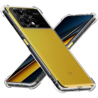 Imagem de [GL CASES] Capa Poco X6 5G Capinha Poco X6 Slim Clear Anti Impacto Reforçada Silicone Transparente Case xiaomi poco x6 5g Flexível Anti Choque Encaixe Preciso Com Proteção Para Câmera e Tela