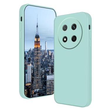 Imagem de Anlalish Capa protetora ultrafina de silicone compatível com Honor Magic 7 Lite, antiarranhões e à prova de choque para Honor Magic 7 Lite (ciano claro)