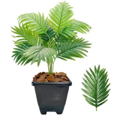 Imagem de Planta Palmeira Artificial com Vaso Plástico Completo Casca - Flor Imp