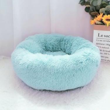 Imagem de caminha pet nuvem colorido tie day rosa cachorro gato antialérgico (Azul bebê,80cm G)