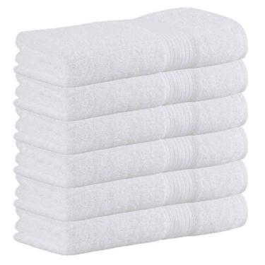 Imagem de Kit 6X Toalha Banho Gigante Fio Penteado Branco Buddemeyer