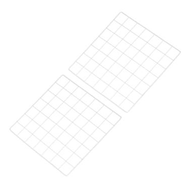 Imagem de PATIKIL Painel de grade de arame de 35,56 cm x 35,56 cm, pacote com 2 quadros fotográficos, painéis de grade de exibição de memorando, organizador de pendurar painel decorativo de parede para