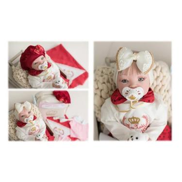 Imagem de Bebê Reborn Realista Princesa Loira Vermelha Membros Silicone - Meu Xo