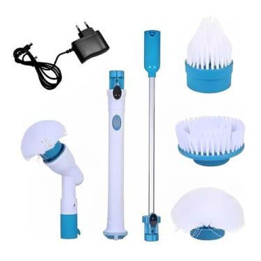Imagem de Escova Limpeza Elétrico Bivolt Fácil Rápido Piso Banheiro - ZEM