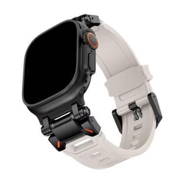 Imagem de Pulseira Silicone Robot Titanium Compatível com Apple Watch - Baú do V