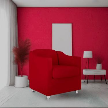 Imagem de Poltrona Bia Decorativa Reforçada Recepção Clinica Salão Sala De Estar Suede