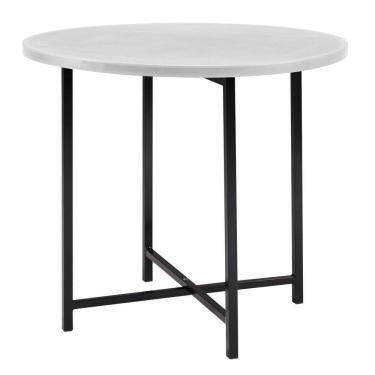 Imagem de Mesa de Jantar Redonda 74,3x86cm Dobrável Pop Preto/Branco