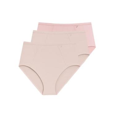 Imagem de Kit com 3 Calcinhas Alta Liz 50590 Colorido, Bege, M