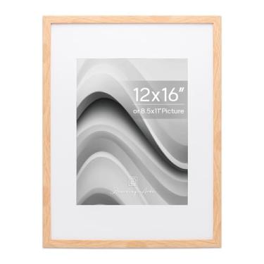 Imagem de Porta-retratos de embarque 30 x 40 cm, exiba imagens 21 x 28 cm com tapete ou 30 x 40 cm sem tapete, moldura para pendurar na parede, moldura de pôster