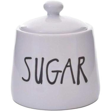 Imagem de Açucareiro de Cerâmica Happy Sugar Branco 8,5 x 12cm - Mai Home