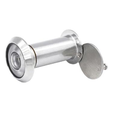 Imagem de MotiveTech Visor de Porta com Lente de Vidro para Apartamentos, Tampa Rotativa E ângulo de Visão de 220 Graus, 35 a 60mm prata, Tamanho real