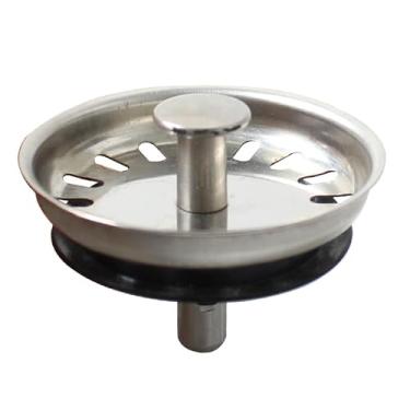 Imagem de Cesta de filtro de filtro de pia de aço inoxidável; tampa de escorredor de pia de cozinha de 5,5 cm, QS708