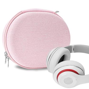 Imagem de Capa de fone de ouvido UltraShell Geekria para Beats Solo Pro, Studio 3 sem fio, Studio 2, Monster Diamond Tears Fones de ouvido protetores de substituição rígida bolsa de transporte para viagem com espaço para peças (rosa)