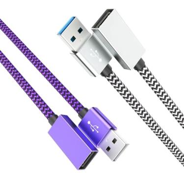 Imagem de QQLIKE Cabo de extensão USB, extensor tipo A macho para fêmea compatível com teclado, mouse, PlayStation, Xbox Webcam, câmera, telefone, hub USB, impressora, disco rígido