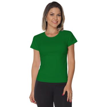 Imagem de Baby look manga curta malha canelada - Gola redonda