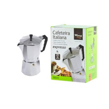 Imagem de Cafeteira Italiana De Alumínio Para 6 Xícaras 300ml Design Clássico - Wincy - CZE08010