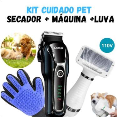 Imagem de Tosa KM 1991 Original com Secador Profissional e Luva Silicone Azul - 
