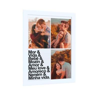 Imagem de Quadro com Foto dia dos namorados M5 - no-brand, Branco, 21X15 CM