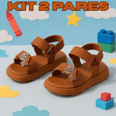Imagem de Kit 2 Pares Sandália Papete Infantil Baby Masculina Anatômica Macia La