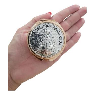 Imagem de Teca Porta Hóstia Eucaristia 6cm Nossa Senhora Aparecida - CAF