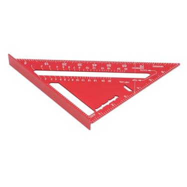 Imagem de Zhjvihx Carpenter Square Regan, Carpenter Square Fatide Matte Acabamento 90 45 Graus Hightity for Woodworking (Vermelho)