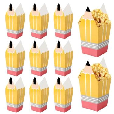 Imagem de 36 caixas de pipoca para lápis, caixas de doces de volta às aulas, mini porta-pipocas, presente para professores, lembrancinhas de festa, decoração de sala de aula