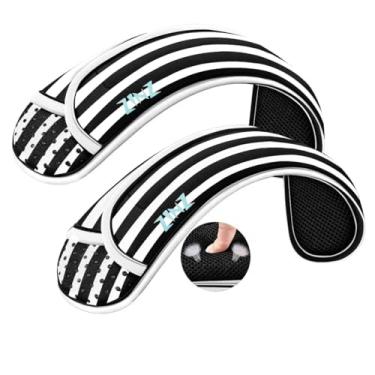 Imagem de ZINZ Pacote com 2 ombreiras universais com almofada ultra grossa para bolsa de bagagem, bolsa transversal, longa, antiderrapante e respirável, preta, branca, pacote com 2